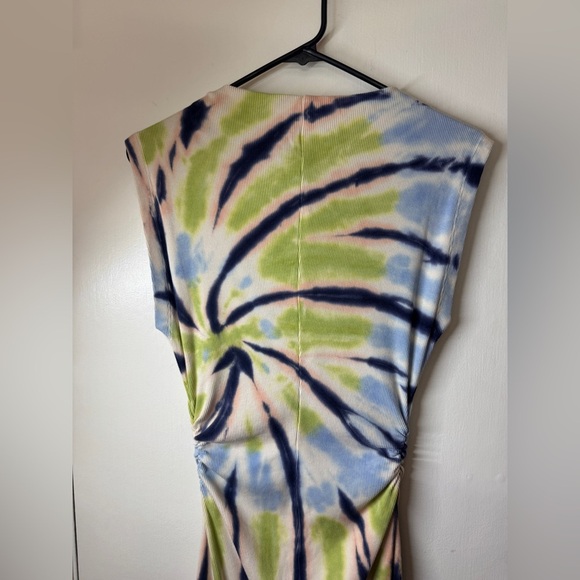 NWT Young Fabulous And Broke YFB Ribbed High Neckline Tie Dye Fitted Dress Small - Picture 7 of 12